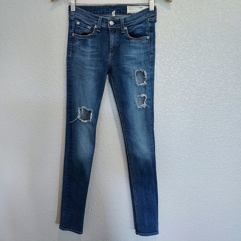 Rag & Bone Distressed Skinny Jeans Size 26